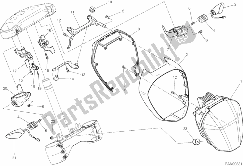 Toutes les pièces pour le Phare du Ducati Diavel Xdiavel Thailand 1260 2019